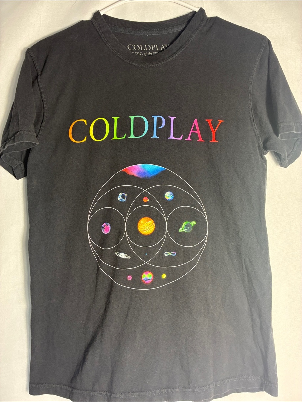 Coldplay Music of the Spheres 2025 Concert Tour Tee size Small
